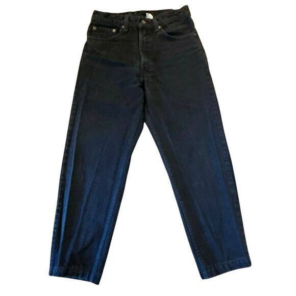 Vintage Levi’s 550 black high rise tapered leg jeans 31x32 90’s - Picture 1 of 10